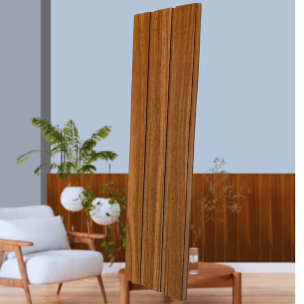 KIT com 50 Unidades Revestimento Ripado Painel Placa Decorativa - MDF 45x11cm Sala Quarto Escritório