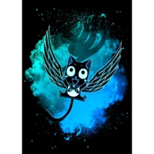 1/3 件墙面艺术海报可选框架流行优质日本动漫墙面艺术妖精的尾巴纳兹帆布海报适用于可爱房间装饰高品质家居装饰画 - 彩色 - 查看 31