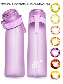 Yocity 1 pieza Botella de agua deportiva con 1 cápsula de sabor con forma de oso aleatoria, cápsulas de sabor 0 azúcar 0 calorías, para regalos del Día de San Valentín, regalo de cumpleaños, adecuado para gimnasios, aleatorio entre 7 sabores, para uso en exteriores, campamento