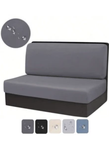 1Set(2pcs) Non-Slip Elastic Milk Silk Fabric Various Solid Colors Are Available RV Sofa Cover Pet Anti-Dirty And Dustproof RV Sofa Retractable Camper Dining Chair Cushion Cover, Made Of Spandex Fabric, Suitable For Outdoor Sofas, Restaurant Seats, Benches And Backrests Decorative Cover Spring, Summer, Autumn And Winter Four Seasons - Multicolor - View 6