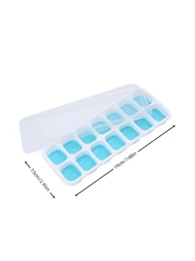 14 Silikon Eiswürfelbehälter mit Deckel, quadratische Eiswürfelform, DIY Gelee- und Käseform, Küche Haushalt, Eiswürfelhersteller, hilft um Getränke, Lachs und sich im Sommer kühl zu halten