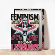 1 tấm áp phích vải bố phong cách truyện tranh cổ điển - "Phù thủy đồng tính nữ", trang trí tường phong cách retro - Quà tặng trang trí nhà cửa và ký túc xá mang tính giáo dục và giải trí, có hoặc không có khung, phù hợp để trang trí phòng ngủ, nhà cửa, ký túc xá, căn hộ, cũng như khách sạn, nhà ở, phòng khách, phòng ngủ, phòng tắm và văn phòng. - Nhiều màu - Xem 10