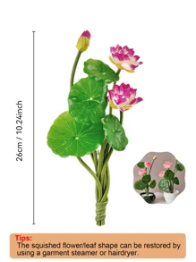 1PC/3PCS 10in Realistic Lotus Flowers - Artificial Water Lily Decor For Fish Tank/TV Cabinet, No-Fade Floral Arrangement, Zen Home Centerpiece Vase Not Included