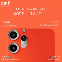 CMF By Nothing Phone 2 Pro 白色，6.77 英寸屏幕，5000mAh 电池，120Hz 柔性 AMOLED 显示屏，四摄像头系统，7.8 毫米光滑边缘设计，游戏网络增强，蓝牙 5.3，IP54