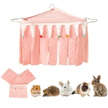 ITANDME Abnehmbare bequeme Hängematte/Versteck für Hamster, gemütliches Waldeckenhaus für Meerschweinchen, Igel, Kaninchen, Frettchen, Eichhörnchen