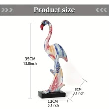 1 Stück Graffiti Flamingo Skulptur Tierfigur Kunstfigur für Dekoration von Wohnzimmer, Schlafzimmer, Bücherschrank, TV-Schrank, Schreibtisch, Tisch, Outdoor Hof, Rasen, Portikus