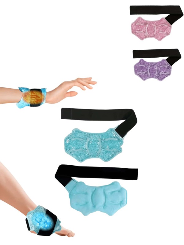 1pc Ankle/Sport Foot Ice Therapy Wrap,Hot Cold Ice Gel Pack With Adjustable Brace For Sprained Ankles, ,Microwaveable, Freezable And Reusable