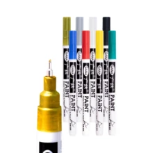 1/4/8 件 0.7 毫米细尖防水永久性记号笔 - 适用于卡片、海报、马克杯、木材、塑料、玻璃和金属表面 - 用于绘画、绘图和标记 - 彩色 - 查看 3