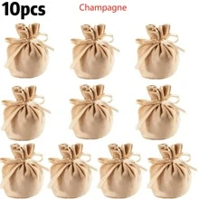 10 peças de saco de armazenamento de veludo dourado com laço de tecido, saco de armazenamento de joias, saco de doces de casamento, pequeno saco de armazenamento de lembranças, saco pequeno de presente, promoção de festa de inauguração de casa, saco de presente de lembrança (tamanho do azulejo: 14,5*15 cm, 6 cores: vermelho, rosa, champanhe, azul, cinza, verde)