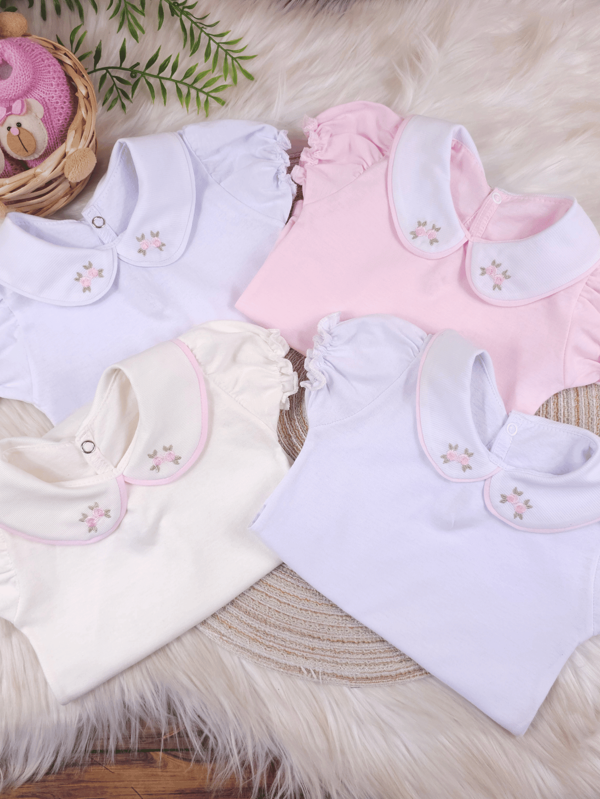 Pure & Posh Baby Kit Body de Menina 4 Peças Rococo Manga Curta