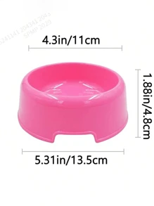 4pcs Pet Plastic Bowl, Puppy Plastic Dog Bowl, Reusable Hamster, Dog Food Bowl, Cat, Kitten, Feeding Water, Pet Birthday Holiday Party Supplies Multiple Colors Optional