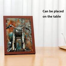 1PC Optional Frame Canvas Posters - Detailed Motorcycle Parts Drawing Art Decoration - Red Chopping Motorcycle With Realistic Metal Parts - Home Decoration Wall Arts, Perfect Wall Decoration - Ideal Gift For Mechanicians And Motorcycle Enthusiasts