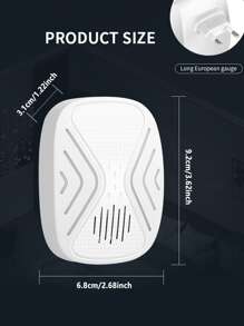 1 st/2 st/4 st smart ultraljudsskadedjursavvisare, kraftfull ultraljudsskadedjursavvisare, högfrekventa resonansvågor, 360° full täckning, vågskanning, automatisk frekvensjustering, fysisk skadedjursavvisande, låg strömförbrukning, tyst och lågt brus, lämplig för hem, kök, kontor, hotell, lager, effektiv inomhusskadedjursbekämpning, mygg- och gnagaravvisande - EU C typkontakt (220-240V) - Visa 11