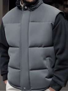 This Is A Men's European Size, Women Can Choose The Size That Suits Them Two Sizes Smaller, And Asians Can Choose Two Sizes Smaller. (Suitable For Both Men And Women) Couple Men's Size, Warm Slim Fit Vest And Sleeveless Cotton Jacket, Suitable For Many People To Wear Freely On The Street. A Relaxed And Comfortable Feeling