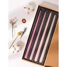4 pièces/. 40 couleurs, bougies sur tiges de 30 cm de forme de branche pour mariage et banquet, style européen, longues, colorées, sans odeur et sans fumée, lot de quatre