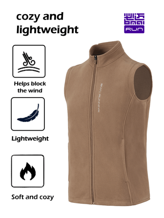  BMAI Men's New Version Sport Fleece Vest Jacket For Autumn/Winter Running. Suitable For Outdoor Activities, This Vest Features Quick-Dry Softness And A Lightweight Design, Making It Ideal For Running, Cycling, Fitness, Hiking, And Various Other Sports.