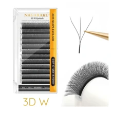 Pestañas postizas 3D con curvatura D ideales para maquillaje de ojos efecto dramático pestañas largas y voluminosas para look profesional y diario - D - Ver 3