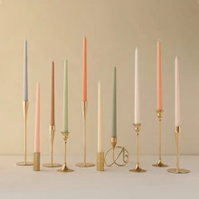 4 pièces/. 40 couleurs, bougies sur tiges de 30 cm de forme de branche pour mariage et banquet, style européen, longues, colorées, sans odeur et sans fumée, lot de quatre