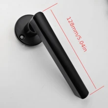 Modern Keyed Metal Door Handle Set With Lever, Application Control - Minimalist Interior Door Hardware For Home And Office - Black - View 6