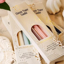 4 pièces/. 40 couleurs, bougies sur tiges de 30 cm de forme de branche pour mariage et banquet, style européen, longues, colorées, sans odeur et sans fumée, lot de quatre