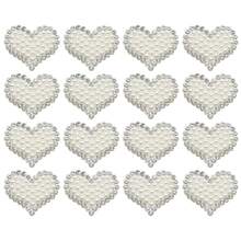 Heart Pearl & Rhinestone Decor Stickers For DIY Clothing, Shoes, Hats, Glue On Embellishments - White - View 11