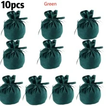 10 peças de saco de armazenamento de veludo dourado com laço de tecido, saco de armazenamento de joias, saco de doces de casamento, pequeno saco de armazenamento de lembranças, saco pequeno de presente, promoção de festa de inauguração de casa, saco de presente de lembrança (tamanho do azulejo: 14,5*15 cm, 6 cores: vermelho, rosa, champanhe, azul, cinza, verde)