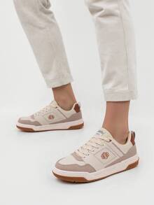 Elden Men's Casual Original Sneaker Street Skate Shoes E1457 - 米色 - 查看 4