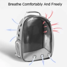 Astronaut Window Bubble Carrying Travel Bag Breathable Space Capsule Transparent Cat Carrier Bag Dog Cat Backpack 4 Color - Grey - View 2