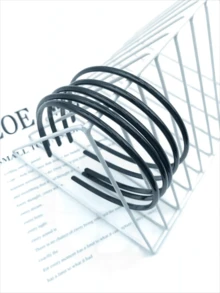 5pcs/Pack Solid Color Casual PC (Polycarbonate) Matte Black Thin Headband, Minimalist & Elegant DIY Hair Accessory, Hair Band, Hair Hoop