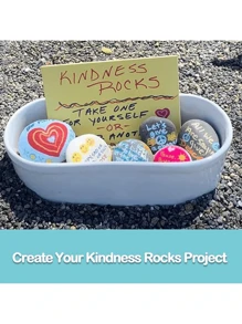 20PCS/50pcs/100pc Rocks For Painting In Bulk, 1-3cm Medium To Large Painting Rocks, Flat And Smooth Natural River Rocks, Cheap Painting Rocks Gifts For Arts, Crafts, Adult Family Time, Kids Gifts, Parent-Child Activities