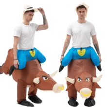 Inflatable Ox Costume Adult, Inflatable Costume For Adult, Cow Inflatable Costume Women/Men For Funny Party, Blow Up Costumes, Bullfighting Dress, Ox For Festive Personalized Dress Up - Brown - View 8