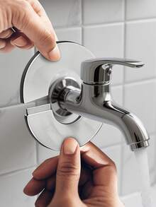 1/3/5 piezas Cubiertas decorativas de acero inoxidable, adecuadas para grifos, tubos de escape de calentadores de gas y agua - Duraderas, fáciles de instalar, diseño redondo - Multicolor - Ver 2