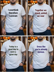 Customized Text Design Plus Size Men's T-Shirt, Custom Graphic/Text, Halloween Plus Size Men's Clothing, Summer Plus Size T-Shirt, Upload Your Text/Quote/Family/Logo/Pet Photo, Holiday Gift (Birthday/Father's Day/Valentine's), Team/Outdoor Uniform, Graphic Loose Fit Crew Neck Short Sleeve Plus Size Men's T-Shirt, Holiday Gift, Birthday Gift, Plus Size Men's T-Shirt, T-Shirt Graphic Customization, Summer Plus Size Men's Top