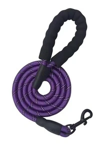 Reflective Nylon Pet Leash, Durable Anti-Pulling Dog Walking Lead Rope With Foam Handle, Comfortable & Sturdy - Multicolor - View 26