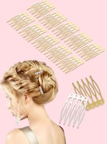10 piezas Peinetas de metal de estilo chino, suministros para hacer joyas con elementos tradicionales chinos, peinetas para el cabello, accesorios para el cabello, artículos escolares