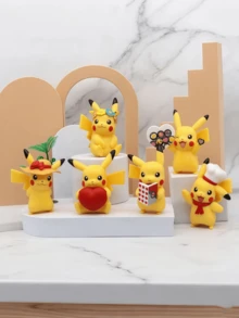 Juego de 6 adornos de escritorio de artesanía con el personaje  de  como regalo u ornamento de oficina - Multicolor - Ver 2