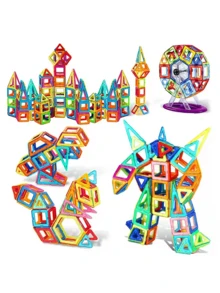 20-119pcs Children Magnetic Building Blocks, STEM Magnetic Tiles Sensory Toys, Suitable For Boys And Girls, Promote Brain Development, Preschool Educational Toys, Magnetic Blocks, Toys, Early Learning Toys, Children Games, Magnetic Blocks Toy Gift, Birthday Gift, Surprise, Preschool Toys - Multicolor - View 5