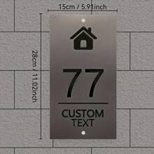 1 PC Plaque de numéro de maison personnalisée en acrylique - Plaque d'adresse personnalisée 3D creuse noire et dorée pour la maison, l'appartement, la boutique | Police de caractères moderne, résistante aux intempéries, facile à installer avec un ruban adhésif double face | Améliore l'attrait de la devanture, multifonctionnel, ornemental, réutilisable, en acier inoxydable, exquis, élégant, de haute qualité, coloré, moderne, personnalisé, unique, cadeau idéal pour lui, cadeau idéal pour elle, petit ami, papa, petite amie, maman, famille, amis, salle de thé, maison, jardin, bureau, pour les anniversaires, pour la Saint-Valentin, pour la fête des mères, pour les anniversaires, pour la fête des pères, pour la remise des diplômes, pour les mariages, pour le pendaison de crémaillère, rafraîchissement de la maison, impression graphique