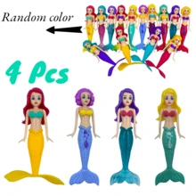 3/4 件全新透明/纯色美人鱼潜水玩具，夏季泳池潜水玩具，可用作装饰品或收藏品，夏季最佳礼物选择，泳池玩具派对，美人鱼和海盗泡泡，游泳美人鱼尾巴，Lol 玩具，美人鱼，泡泡，美人鱼派对