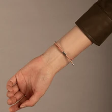 BLKSMTH BLKSMTH 18K Gold Plated Primitive Leather Style Adjustable Women Bracelet