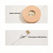 Customized Crystal Ball LED Night Light - Personalized Photo Decoration For Bedroom And Office, Ideal Wedding, Parents, Pet Gifts | Modern Glass Home Decor, USB Powered, Perfect For Christmas, Halloween, Thanksgiving, Valentine's Day And More