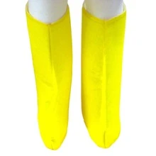 bonito vestido para niña tricolor con botas y moño de lentejuela para lucir un estilo dulce - dorado/azul - Ver 4