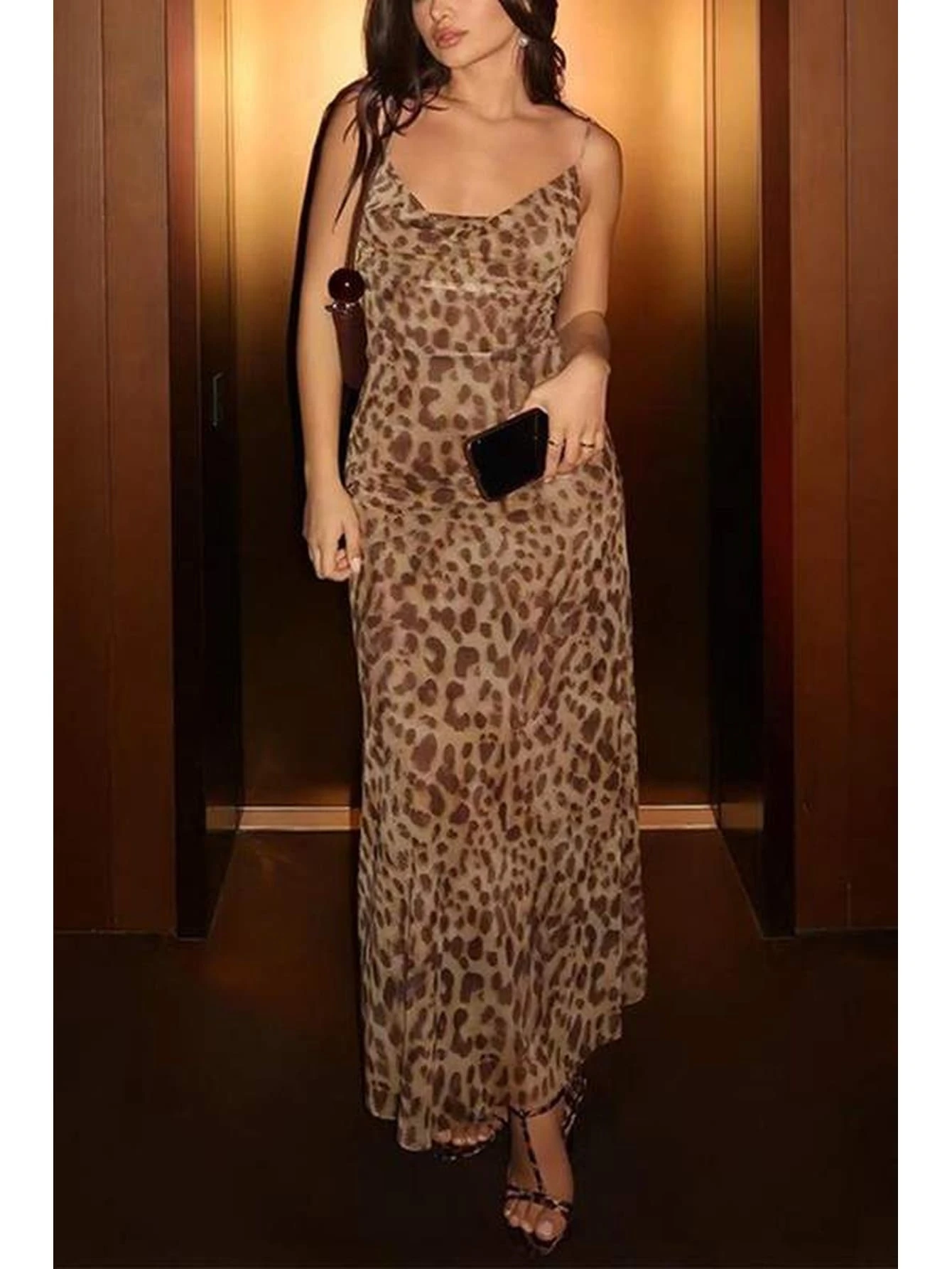 Leopard Print Maxi Dress For Summer Fashion | SHEIN USA