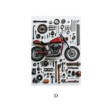 1PC Optional Frame Canvas Posters - Detailed Motorcycle Parts Drawing Art Decoration - Red Chopping Motorcycle With Realistic Metal Parts - Home Decoration Wall Arts, Perfect Wall Decoration - Ideal Gift For Mechanicians And Motorcycle Enthusiasts