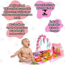 Tapete Ginásio Musical Interativo Infantil - Floresta Rosa - Rosa Bebê - Visão 7
