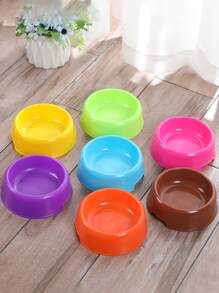 4pcs Pet Plastic Bowl, Puppy Plastic Dog Bowl, Reusable Hamster, Dog Food Bowl, Cat, Kitten, Feeding Water, Pet Birthday Holiday Party Supplies Multiple Colors Optional