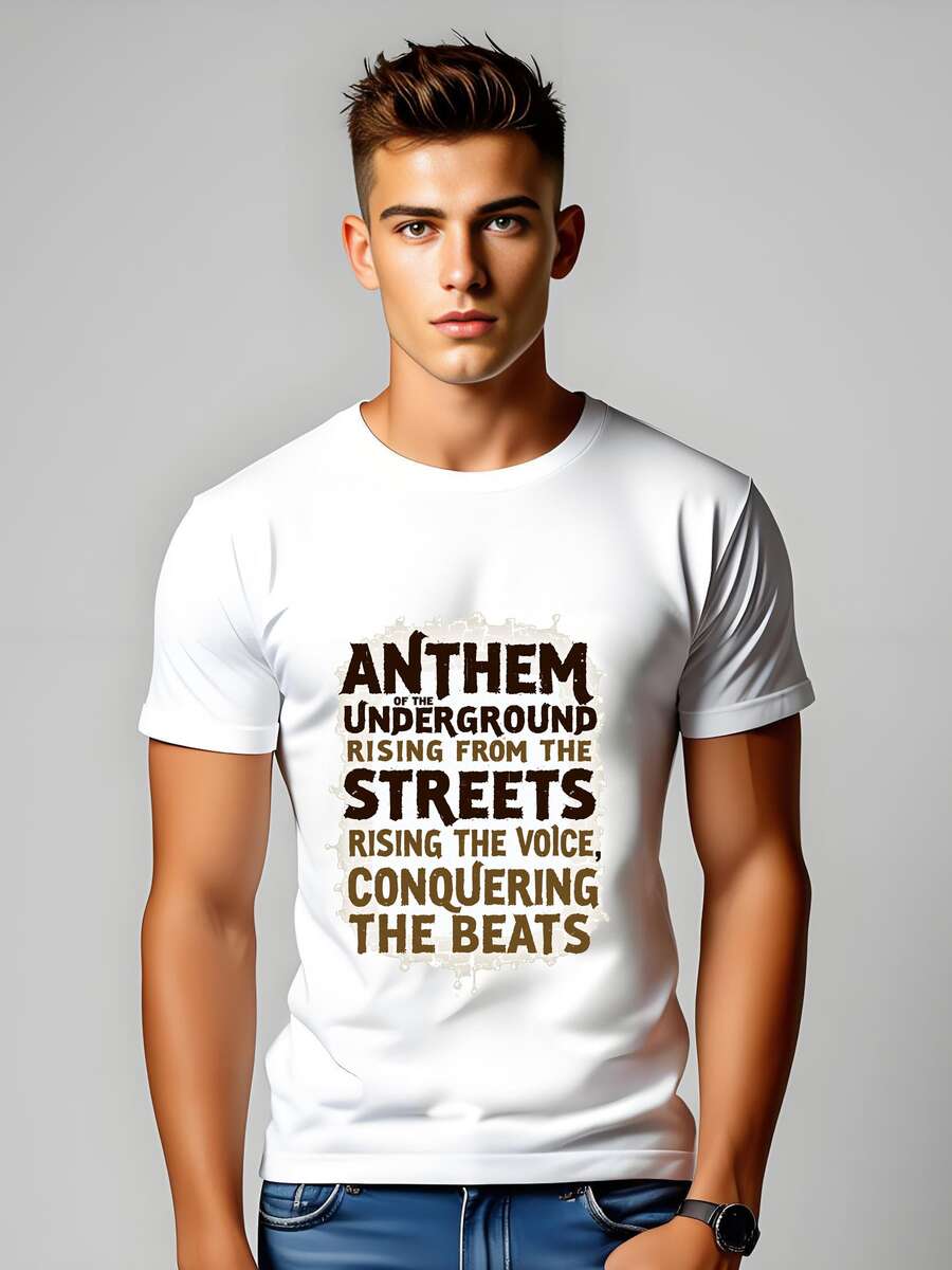 Underground Anthem Tee: Hip-Hop Inspired Streetwear - White - View 1