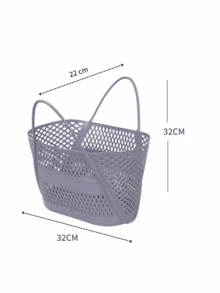 1pc / 2pcs Waterproof Plastic Basket, Bathhouse Carry Basket, Shower Bag Basket Tote For College Dorm Room Essentials Bathroom Gym Camp Quick Dry For Women Men, Bathroom Accessories, Room Decor - Multicolor - View 8