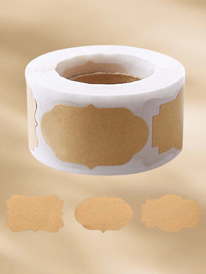 300pcs Per Roll Canned Gift Label, Name Bottle Label Sticker, Self-Adhesive Handmade Multi-Purpose Christmas Label, Used For Basic Cosmetics Decoration, Mason Jar Food Crafts, Christmas Gifts, Merry Christmas