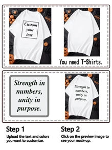 Personalized Custom Text Plus Size Halloween T-Shirt For Men, Custom Graphics/Text, Plus Size Men's Custom Clothing, Loose Fit Plus Size Summer T-Shirt Customization, Upload Your Text/Friend/Selfie/Family/Logo/Pet Photo Men's Short Sleeve T-Shirt Customization, Holiday Gift, Birthday Gift, Plus Size Men's T-Shirt, T-Shirt Graphic Customization, Summer Plus Size Men's Tops